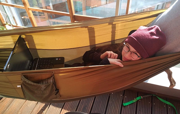 Magda in a hammock
